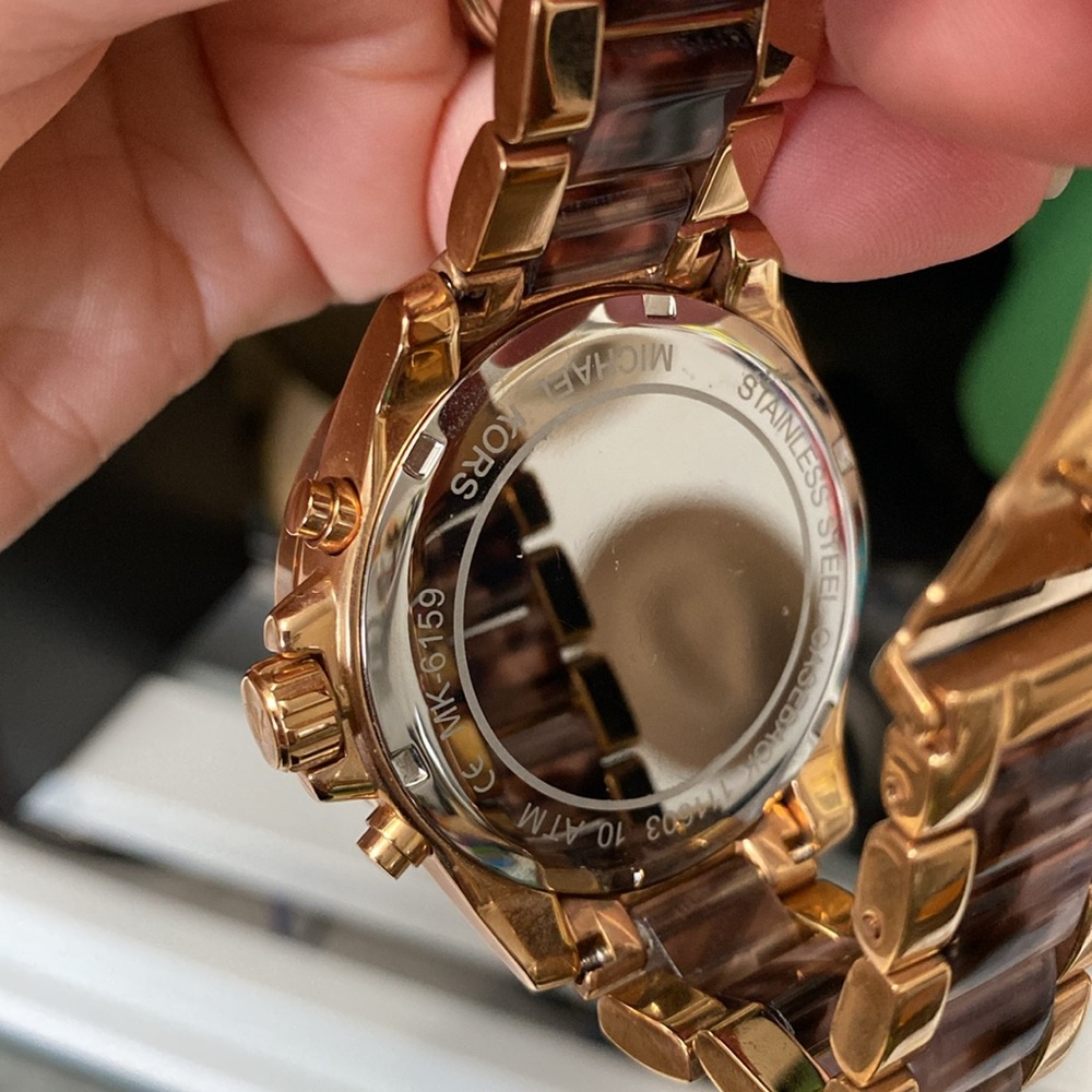 MICHAEL Michael Kors Sparkling Rose Gold and Tortoise Watch - Picture 6 of 7